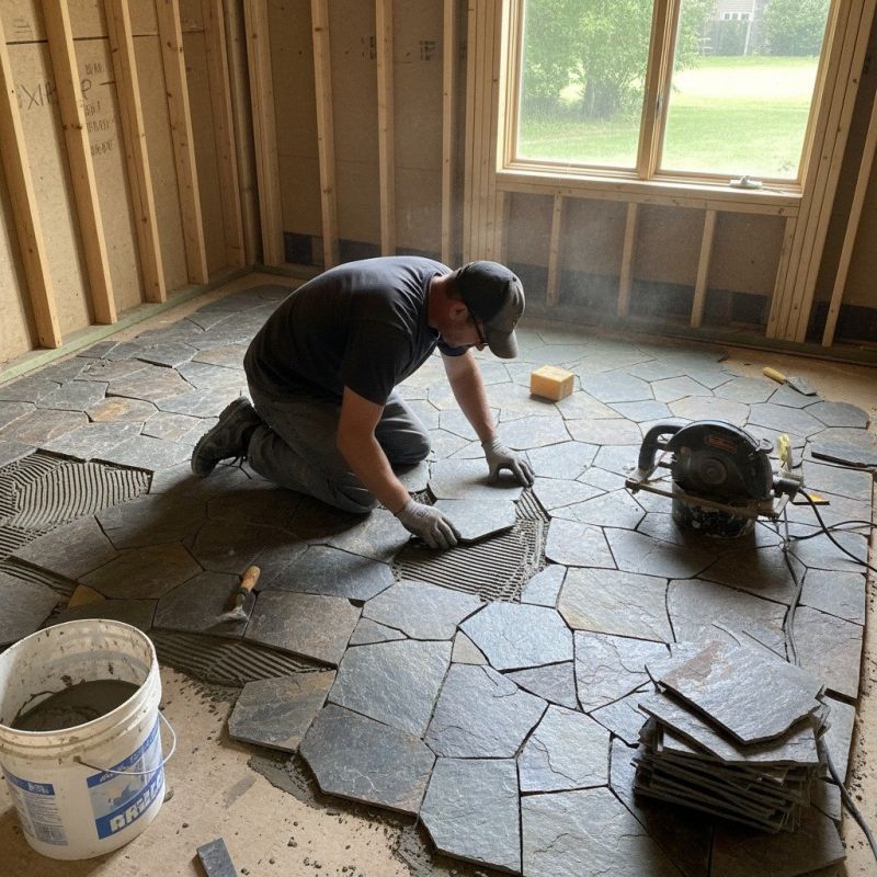 Slate Floor Installation